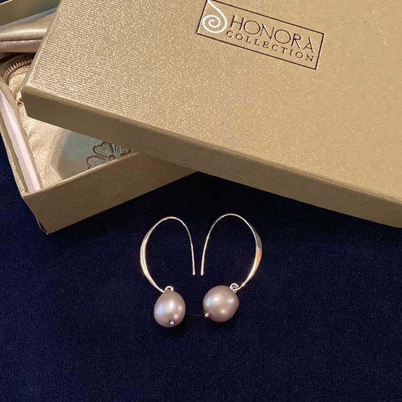 Orecchini Con Perle In Oro Rosa Orecchini Donna Argento Orecchini A Monachella Orecchini Perla Pendenti Da Donna Ragazze In Argento Sterling 925 Orecchini Di Perle Lunghi Pendente - Foto 3